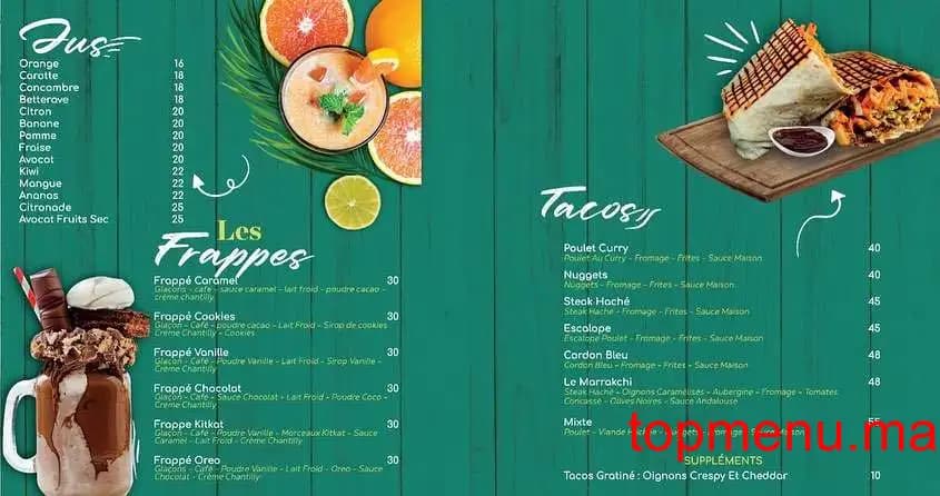 Restaurant Green Light Box menu page 5 Green Light Box menu page 5