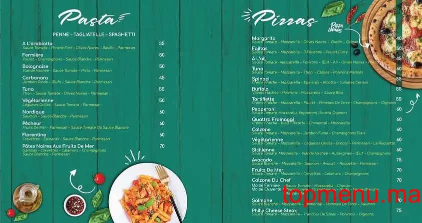 Restaurant Green Light Box menu page 8 Green Light Box menu page 8