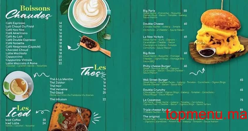 Restaurant Green Light Box menu page 2 Green Light Box menu page 2