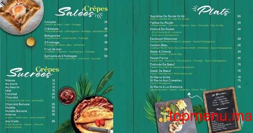 Restaurant Green Light Box menu page 1 Green Light Box menu page 1