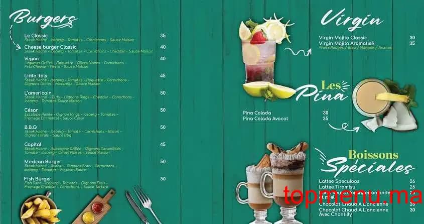 Restaurant Green Light Box menu page 6 Green Light Box menu page 6