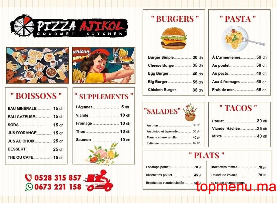 Restaurant Pizza Ajikol menu page 3 Pizza Ajikol menu page 3