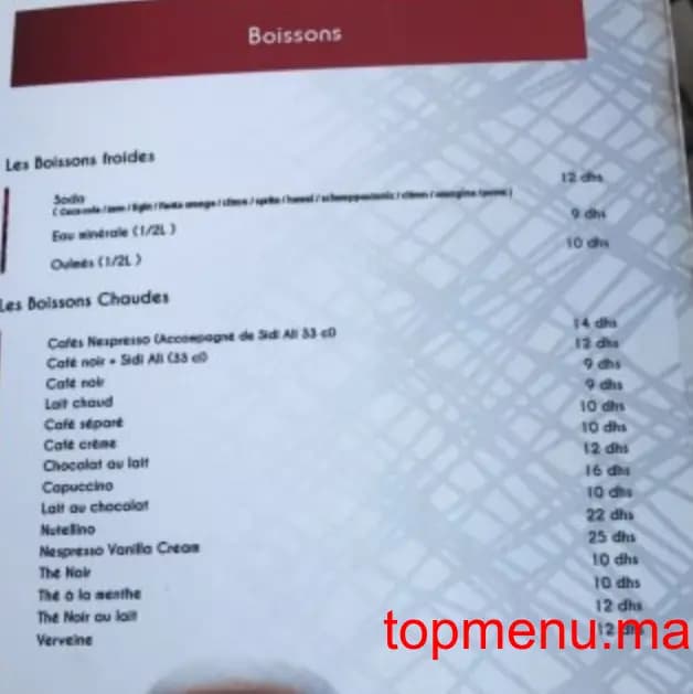 Restaurant L’Océan menu page 3 L’Océan menu page 3