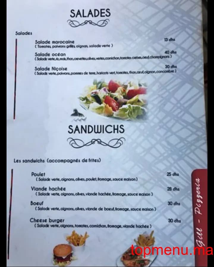 Restaurant L’Océan menu page 5 L’Océan menu page 5