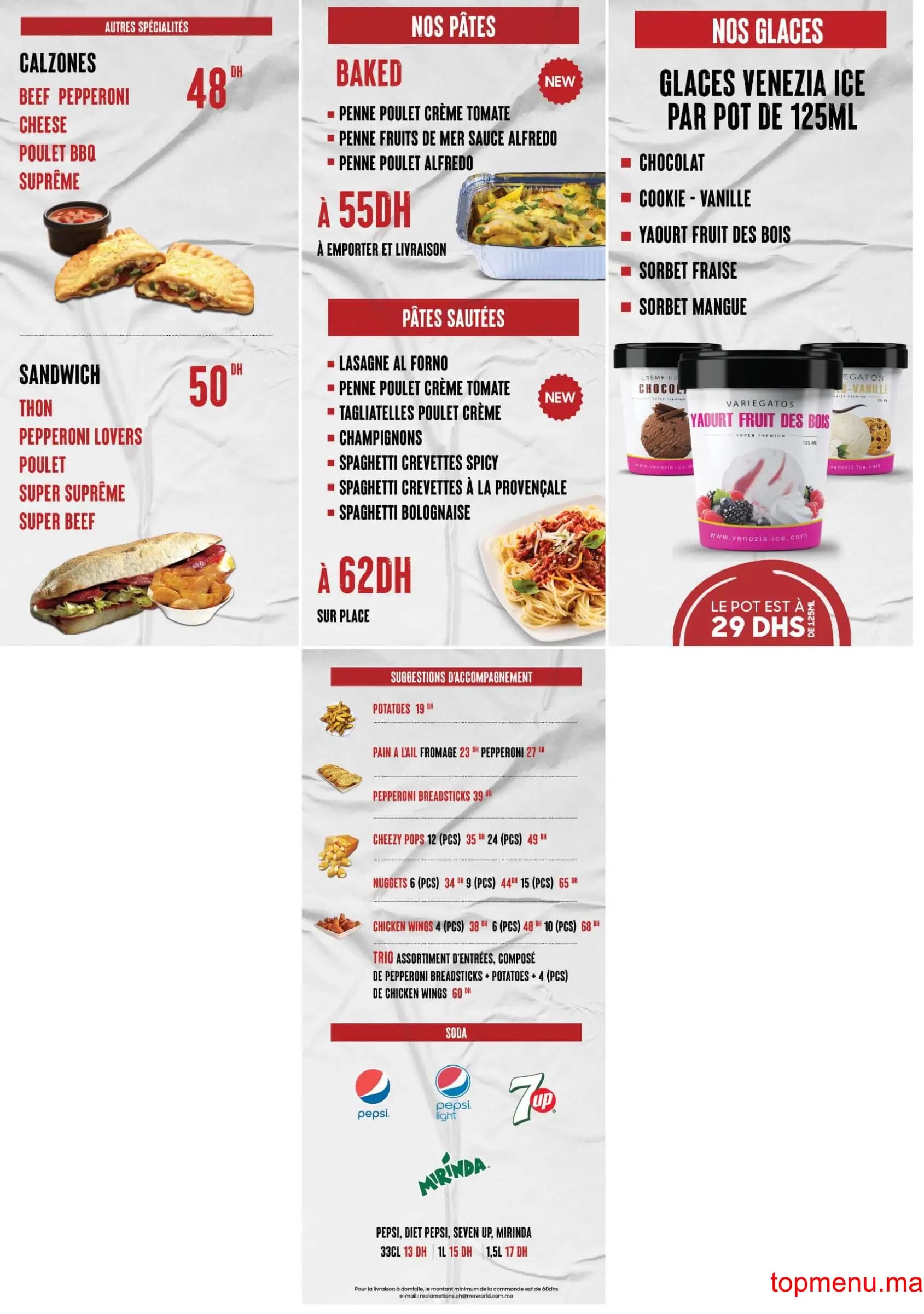 Restaurant Pizza Hut Ain Chkef menu page 3 Pizza Hut Ain Chkef menu page 3