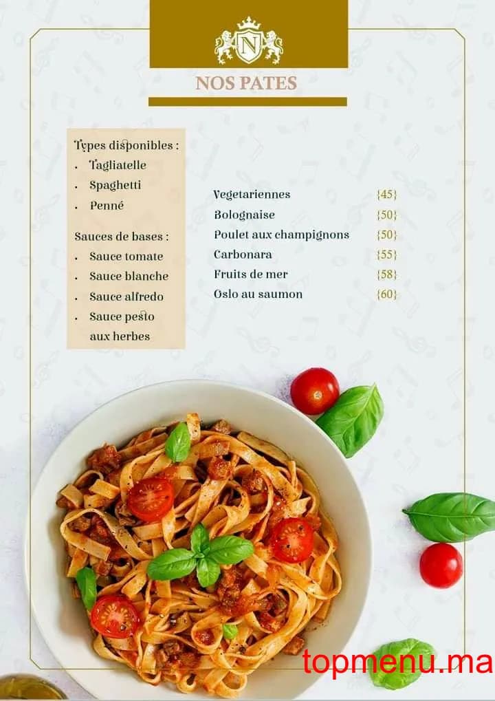 Restaurant Café La Note menu page 29 Café La Note menu page 29