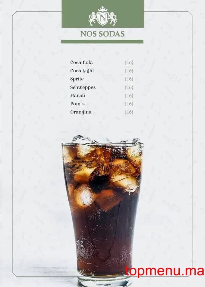 Restaurant Café La Note menu page 12 Café La Note menu page 12