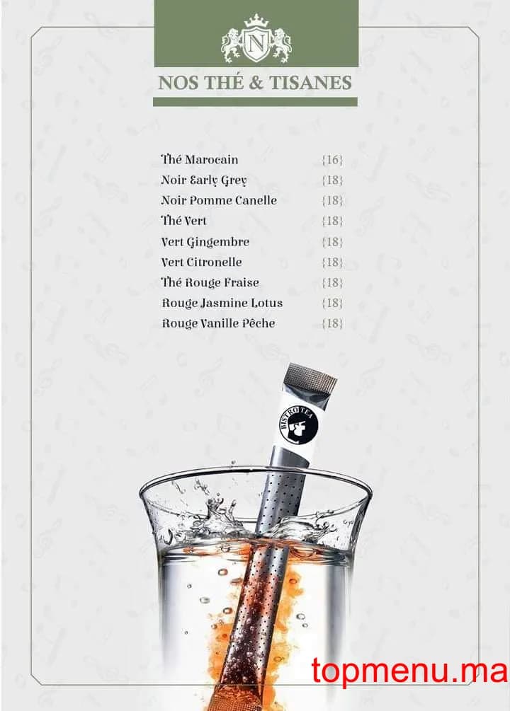 Restaurant Café La Note menu page 7 Café La Note menu page 7