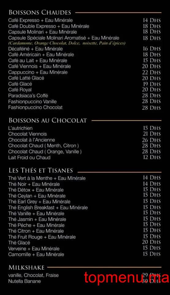 Restaurant Café George V menu page 7 Café George V menu page 7