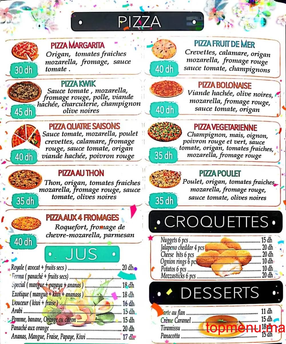 Restaurant Kwik One Tacos menu page 3 Kwik One Tacos menu page 3