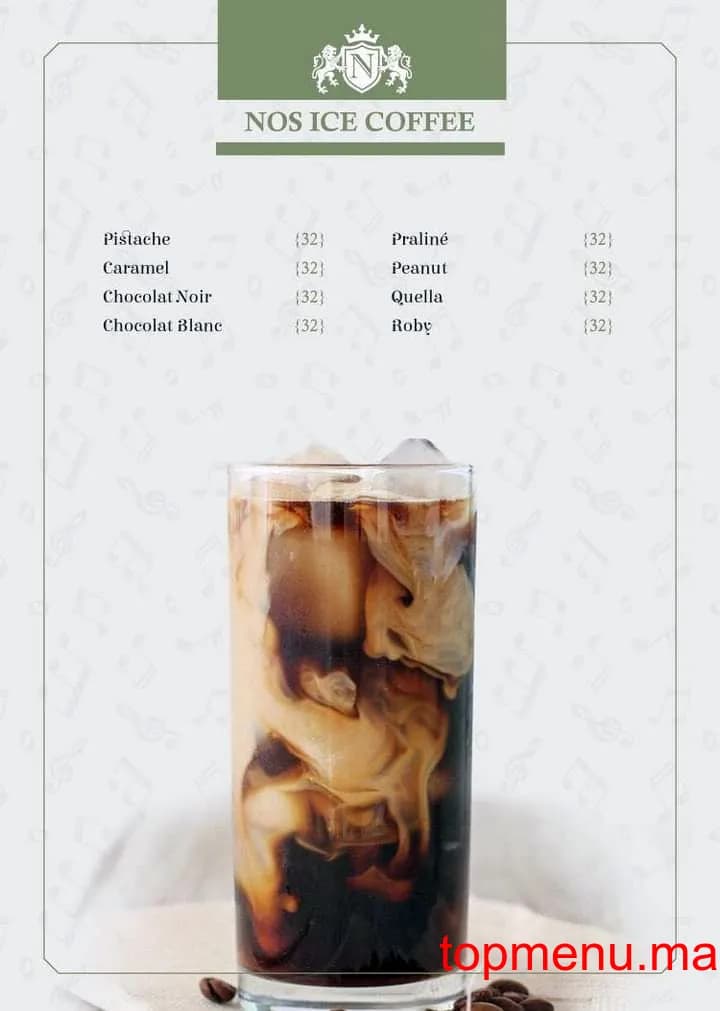 Restaurant Café La Note menu page 10 Café La Note menu page 10