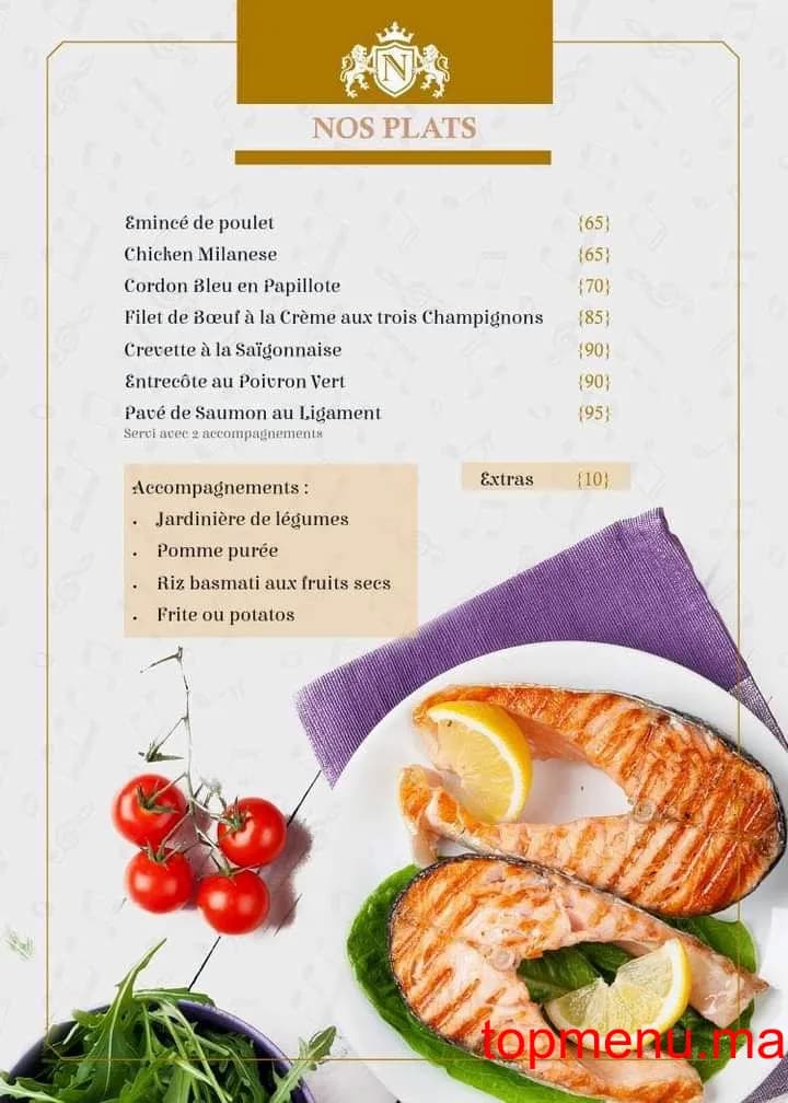 Restaurant Café La Note menu page 27 Café La Note menu page 27