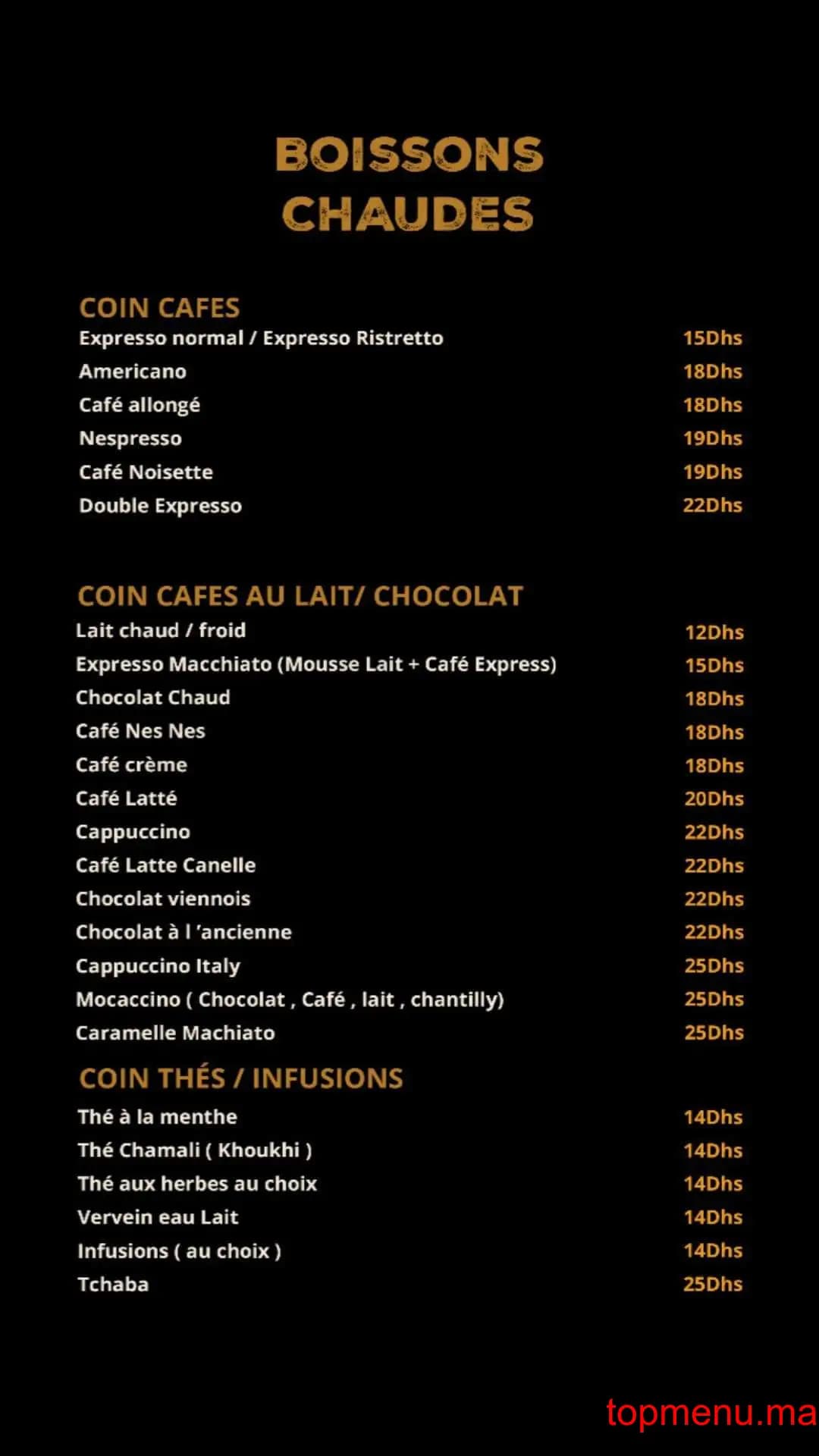 Restaurant 3 Fleurs menu page 6 3 Fleurs menu page 6
