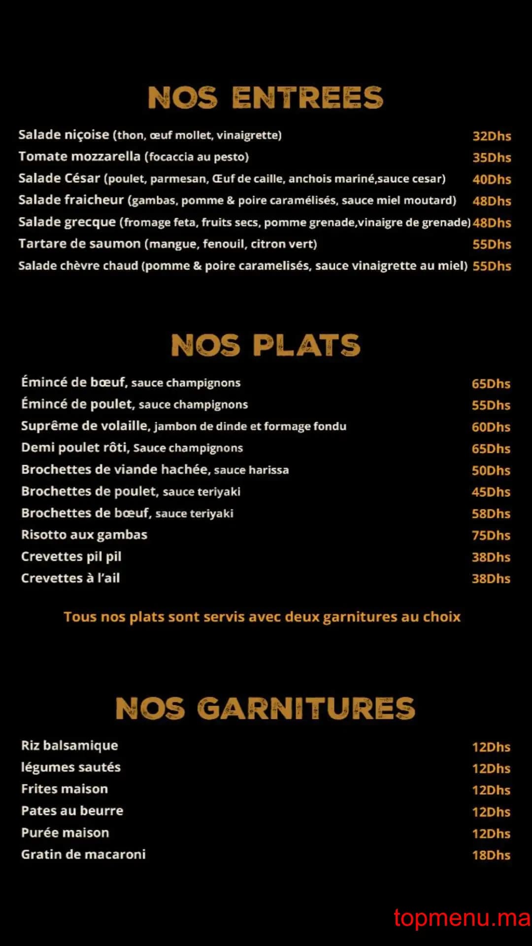 Restaurant 3 Fleurs menu page 2 3 Fleurs menu page 2