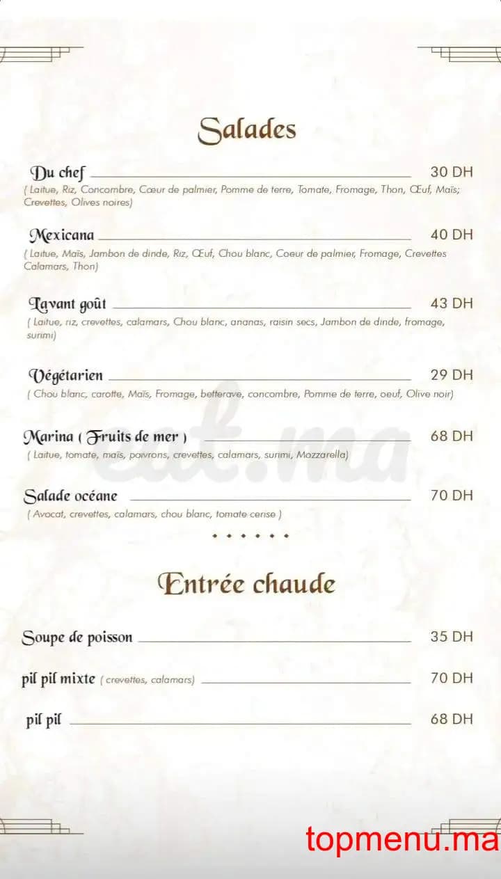 Restaurant L’Avant Goût menu page 1 L’Avant Goût menu page 1