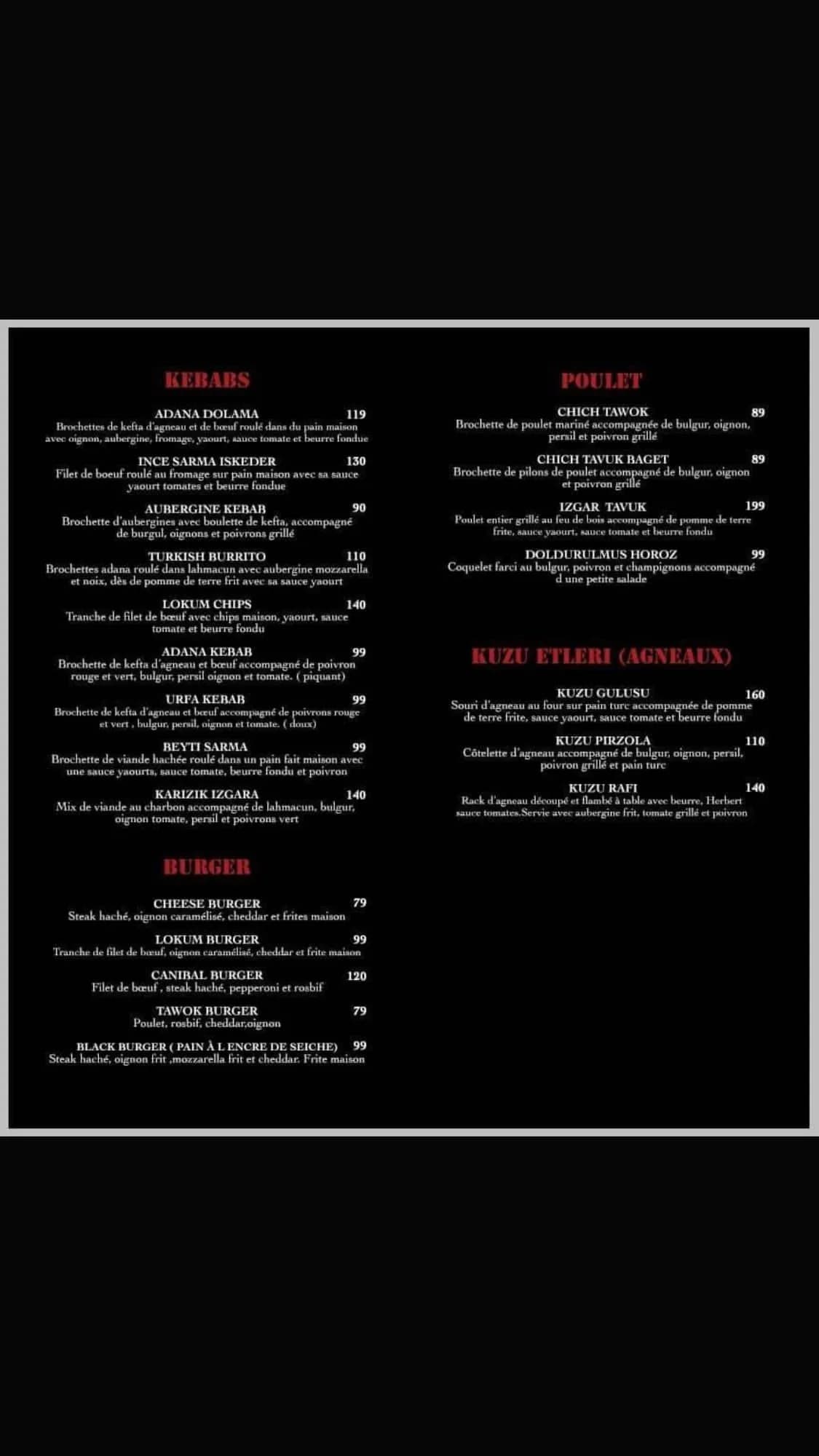Restaurant Turkish SteakHouse menu page 3 Turkish SteakHouse menu page 3