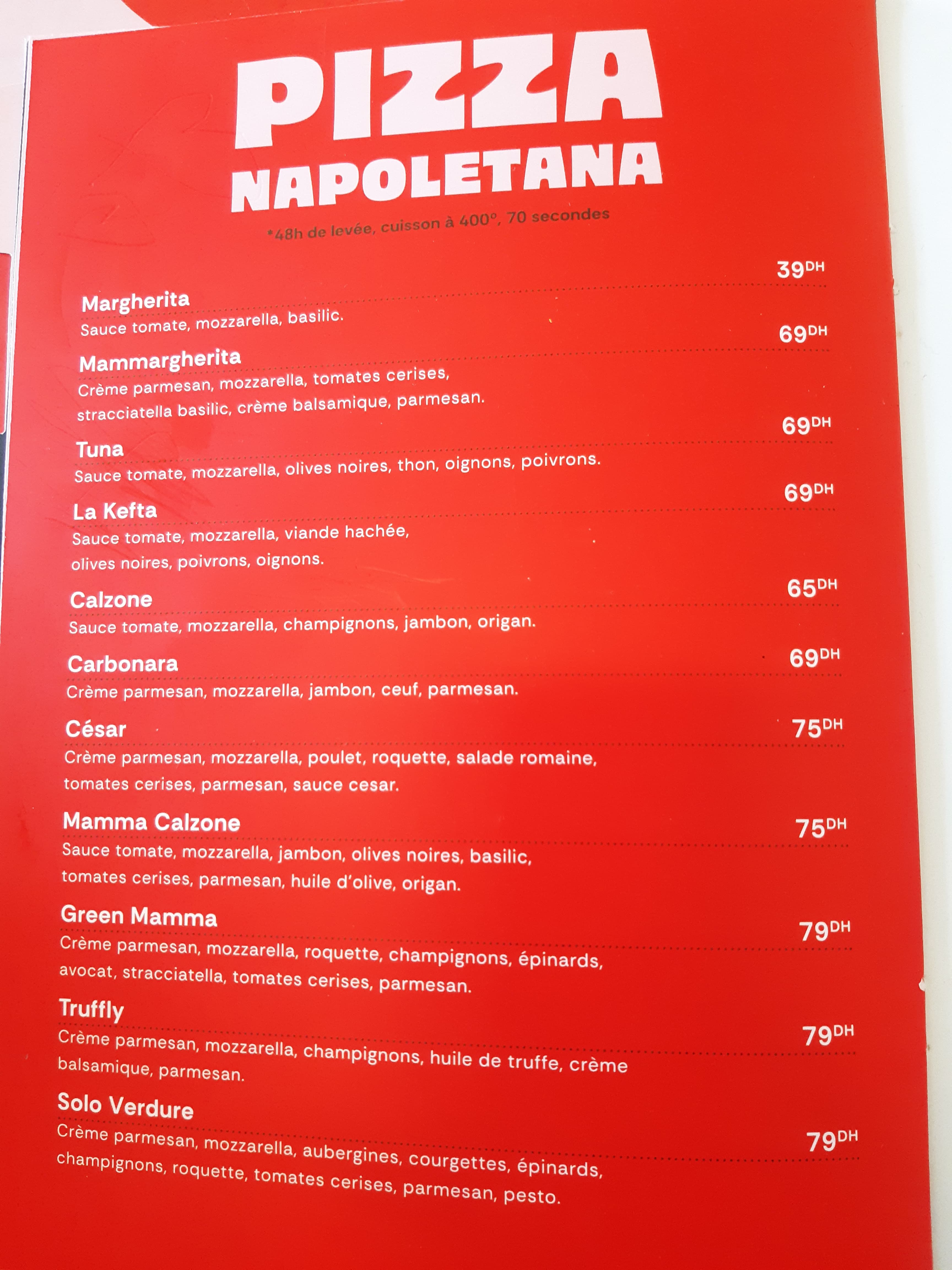 Little Mamma Jnane Californie menu page 2