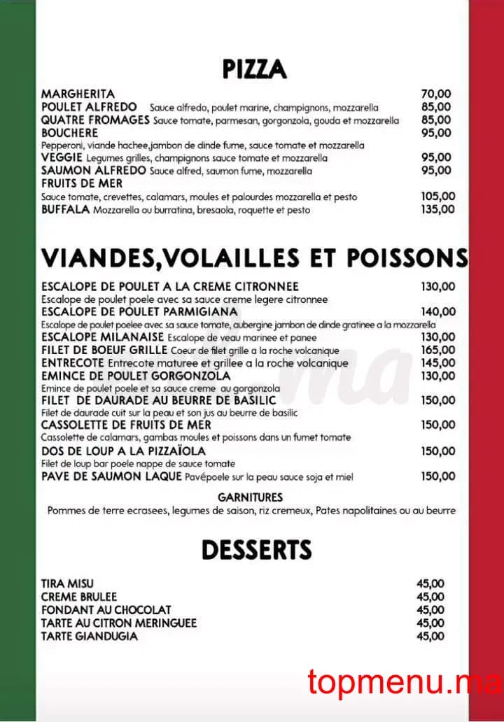 L’italien menu page 2