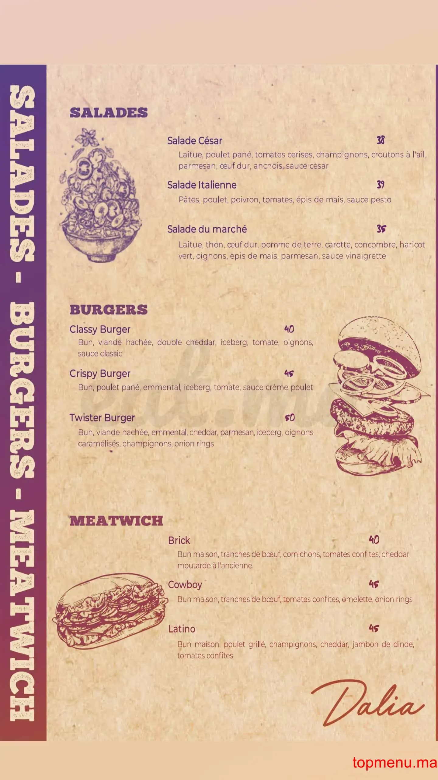 Dalia menu page 5