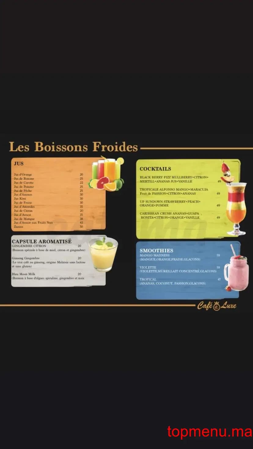 CAFÉ LUXE قائمة الطعام page 5