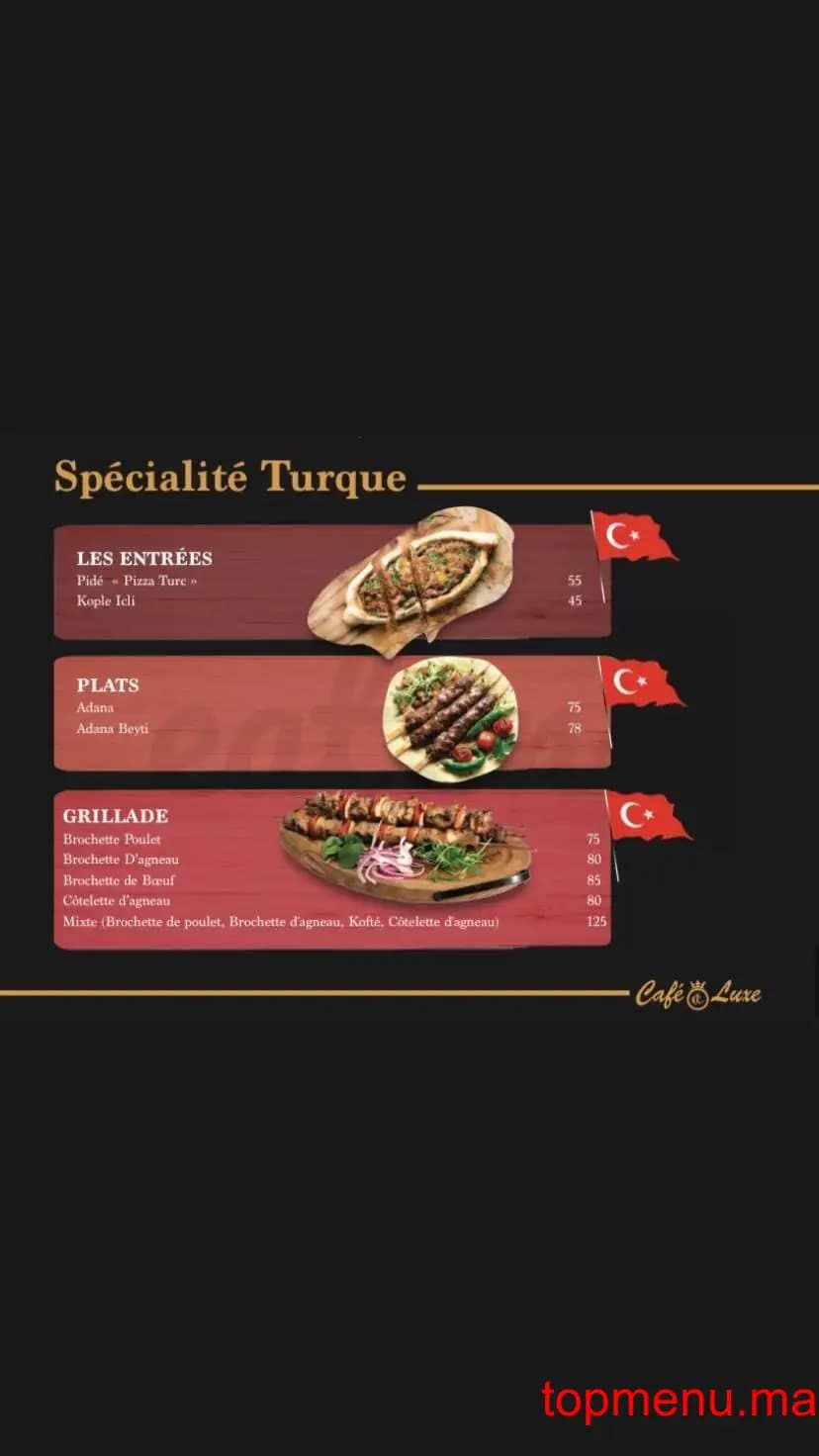 CAFÉ LUXE قائمة الطعام page 14