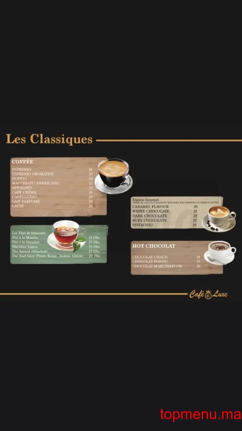 CAFÉ LUXE قائمة الطعام page 6