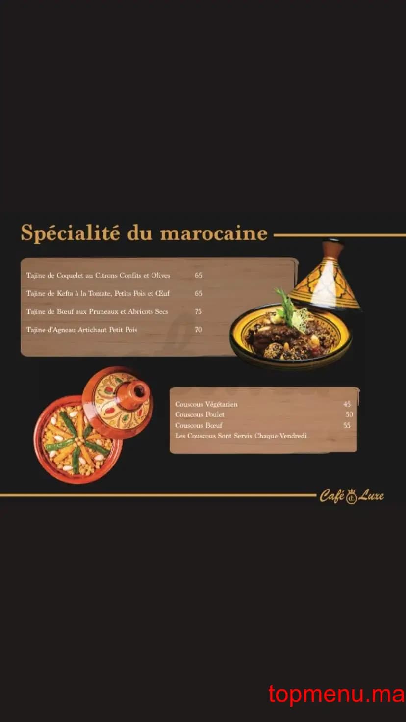 CAFÉ LUXE قائمة الطعام page 9