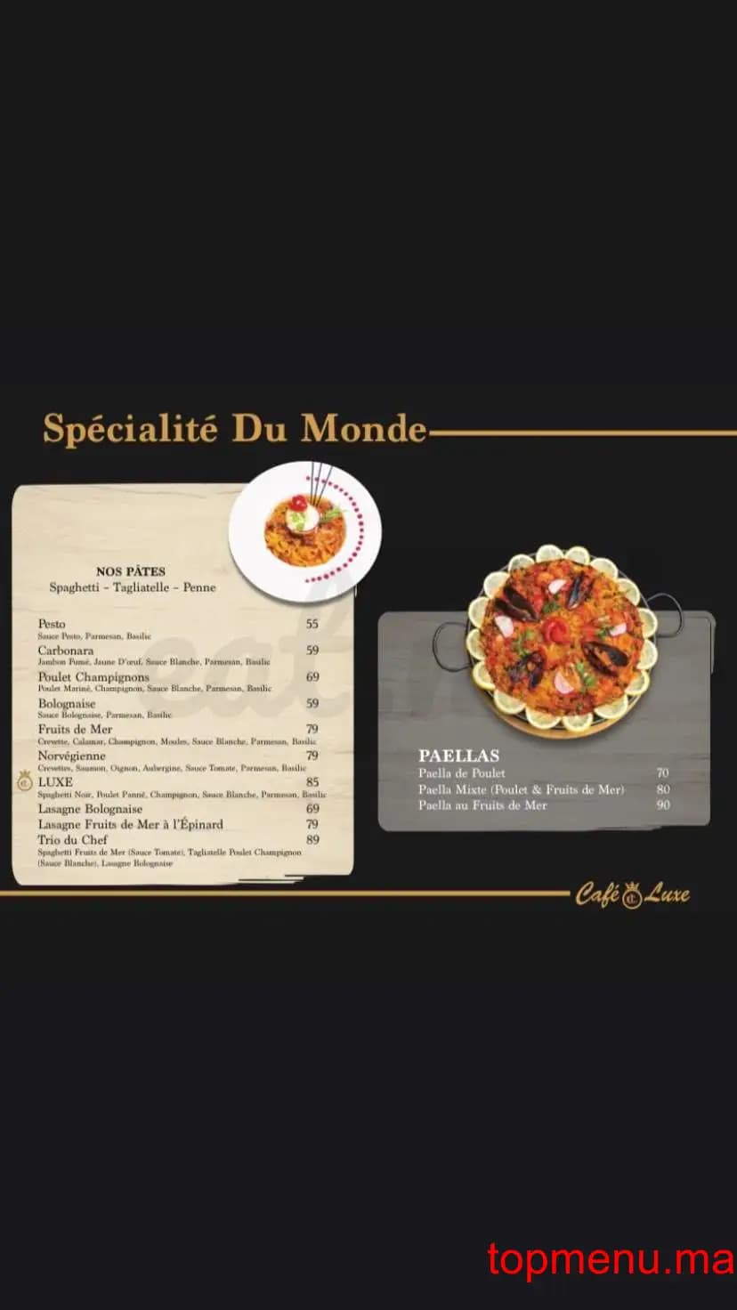 CAFÉ LUXE قائمة الطعام page 10