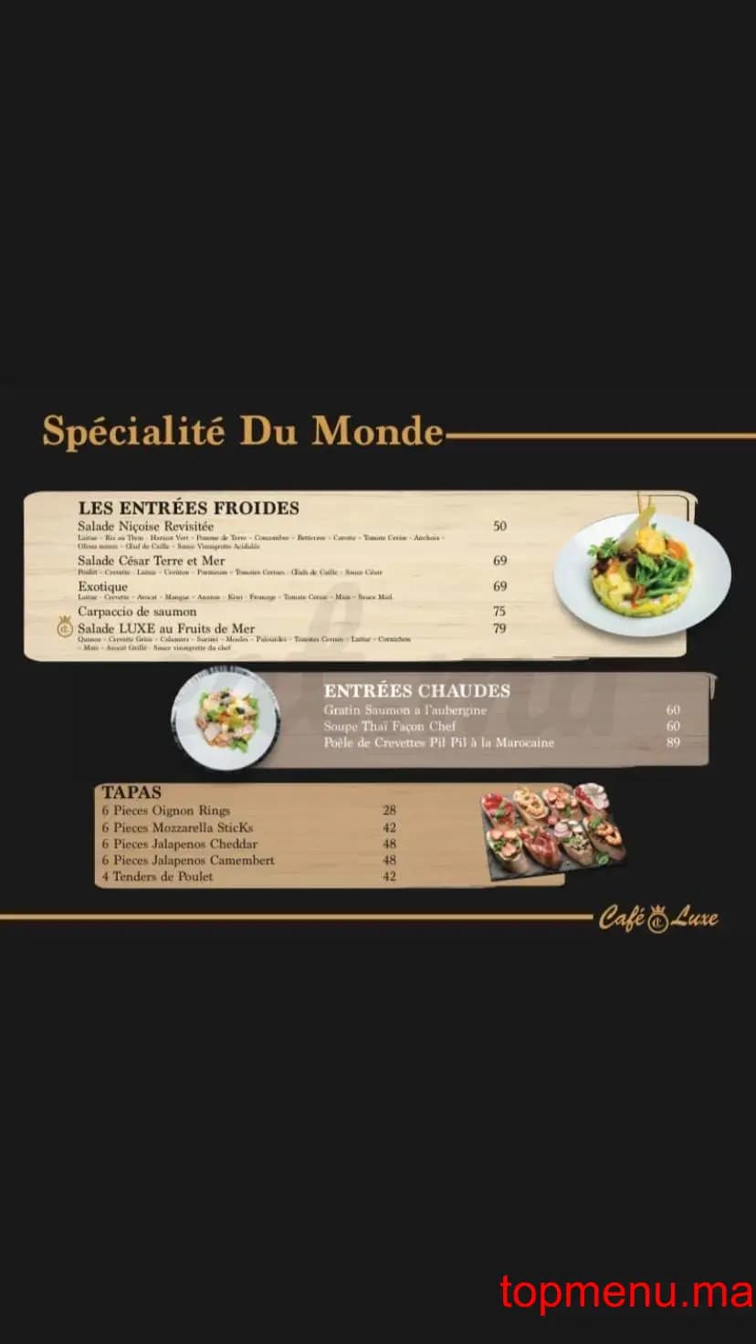 CAFÉ LUXE قائمة الطعام page 13