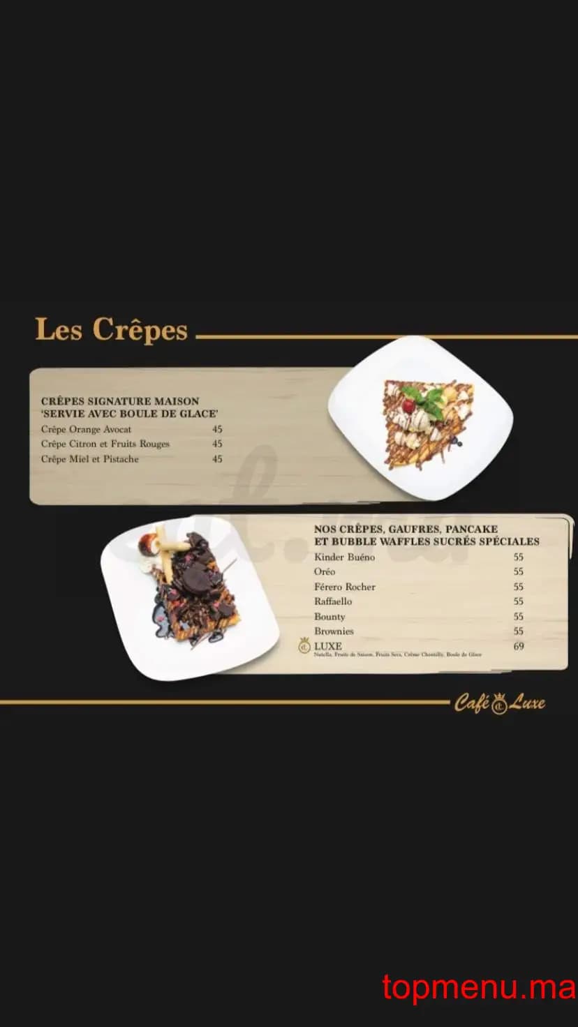 CAFÉ LUXE قائمة الطعام page 15