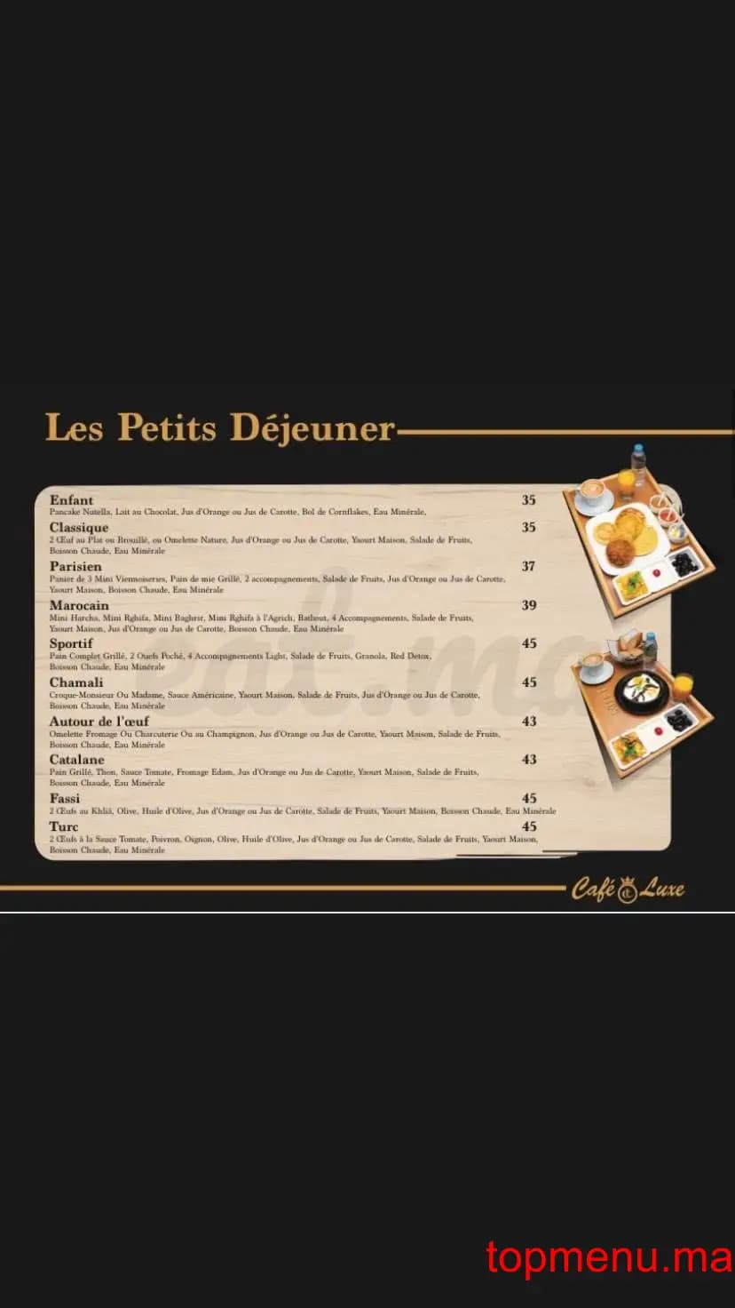CAFÉ LUXE قائمة الطعام page 17