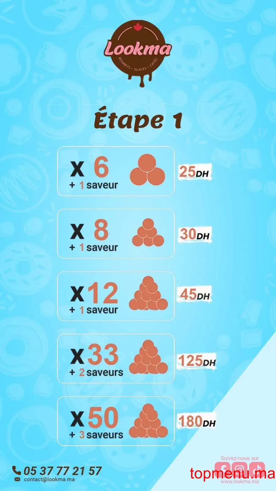 Lookma menu page 1
