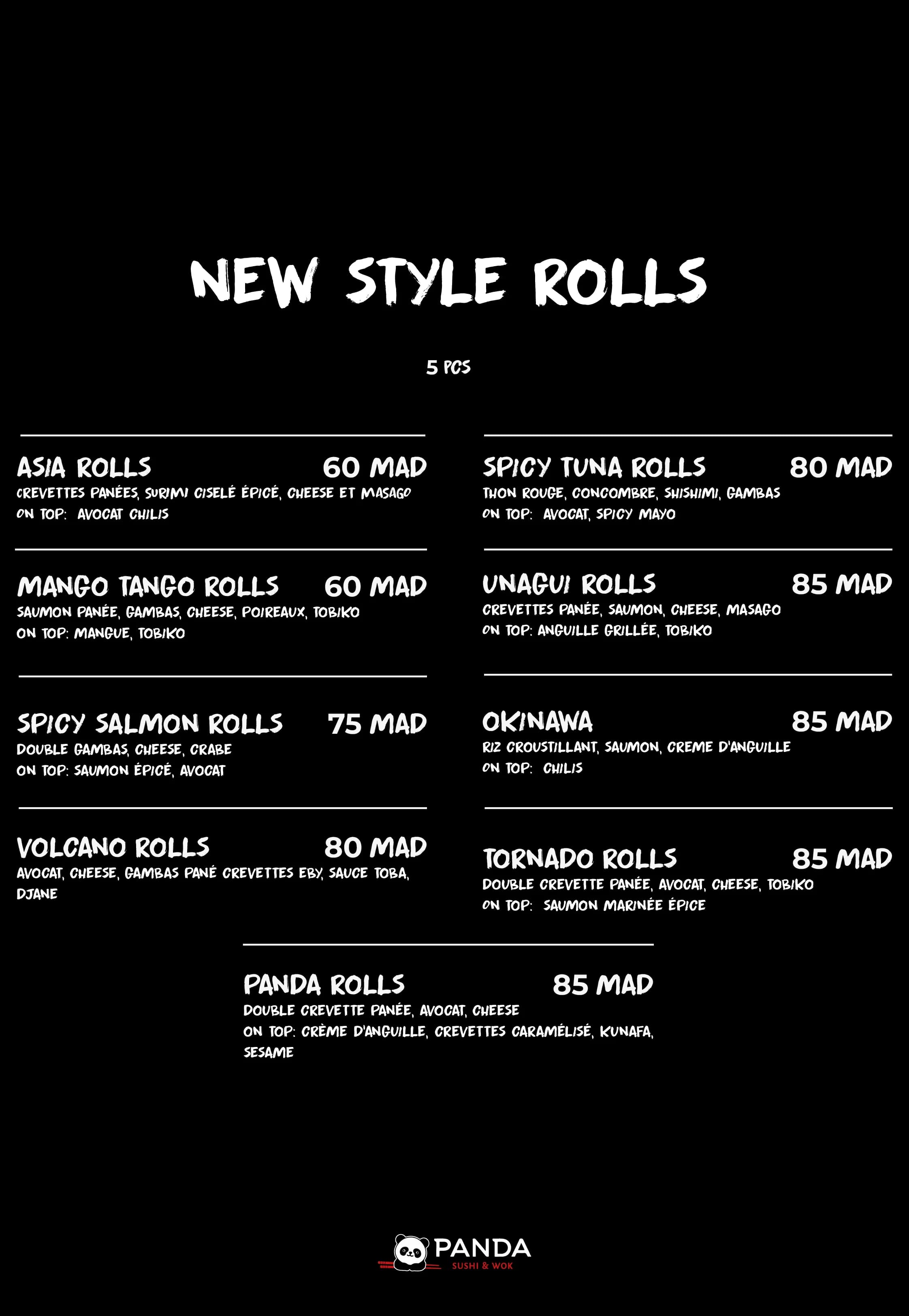 Panda menu page 9