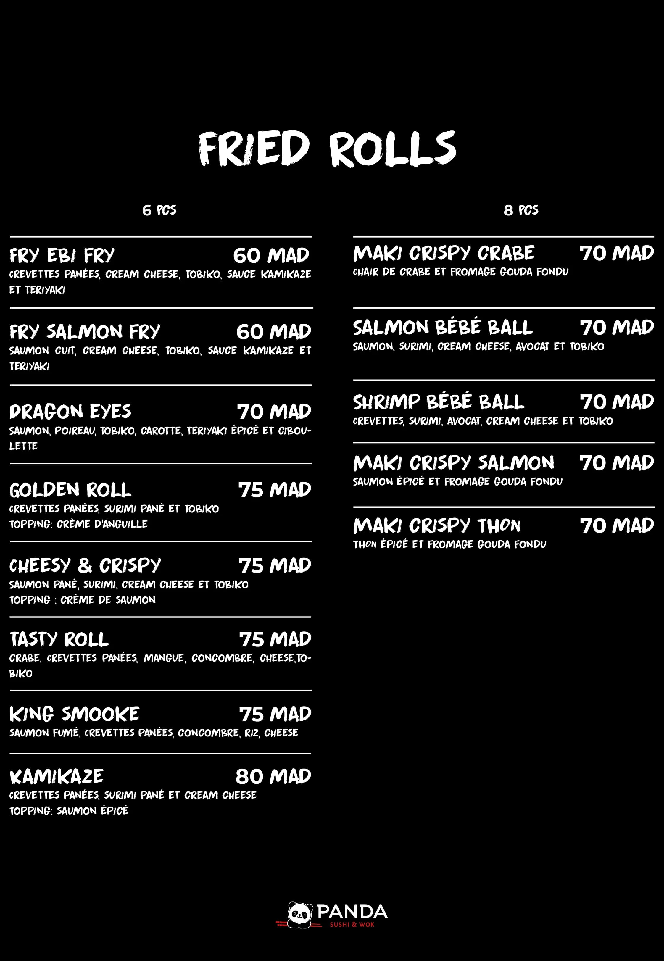 Panda menu page 11