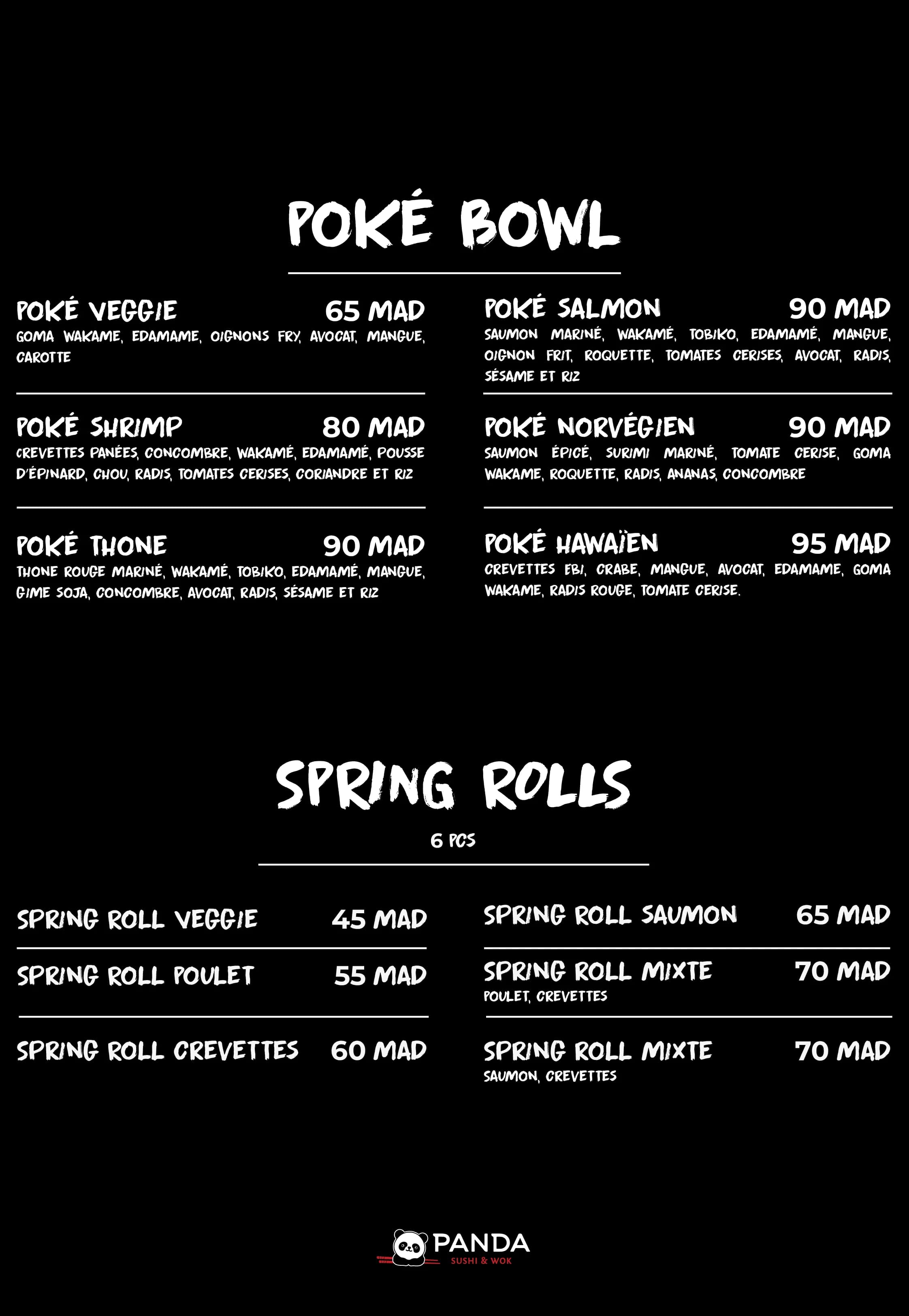 Panda menu page 2
