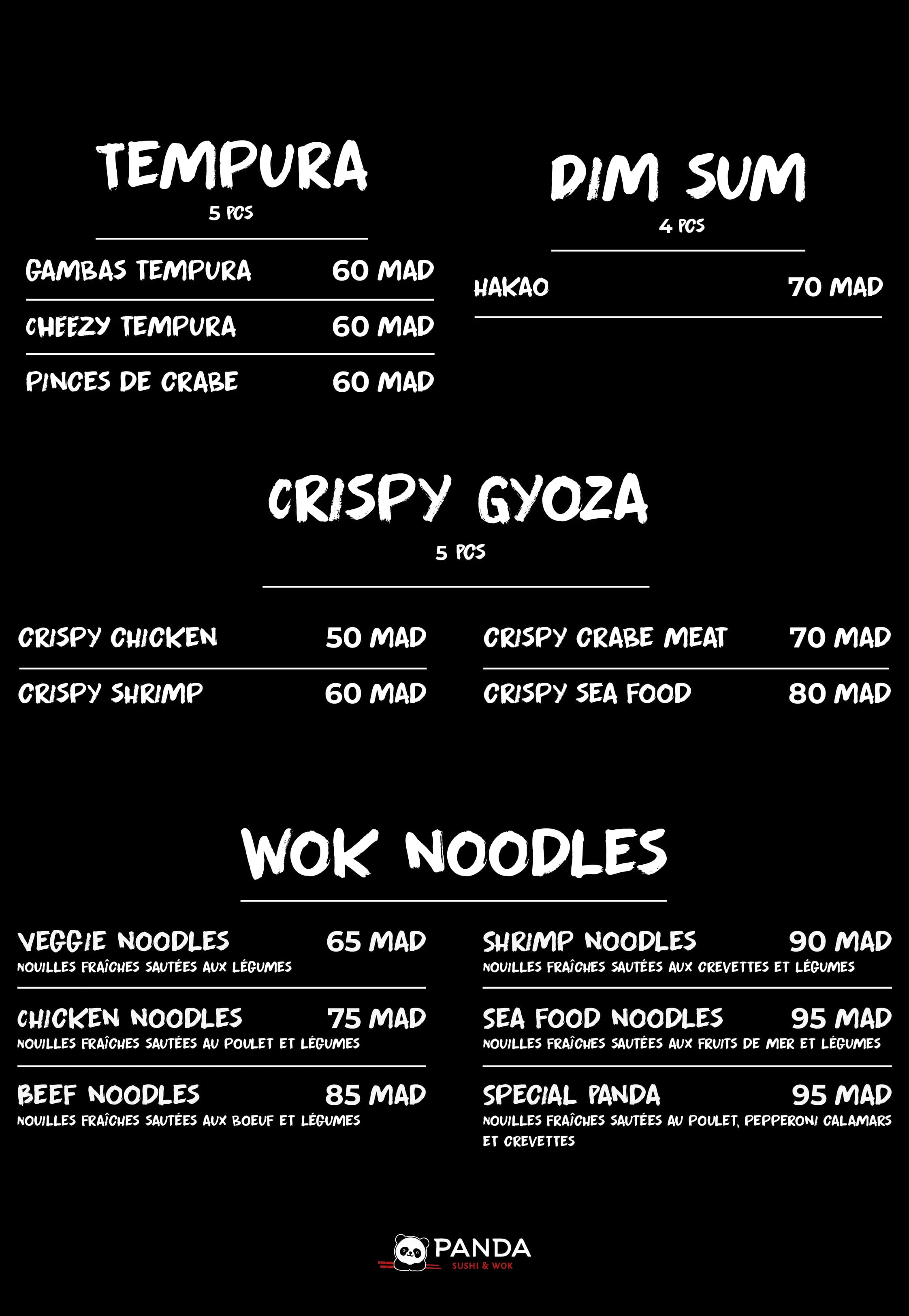Panda menu page 4