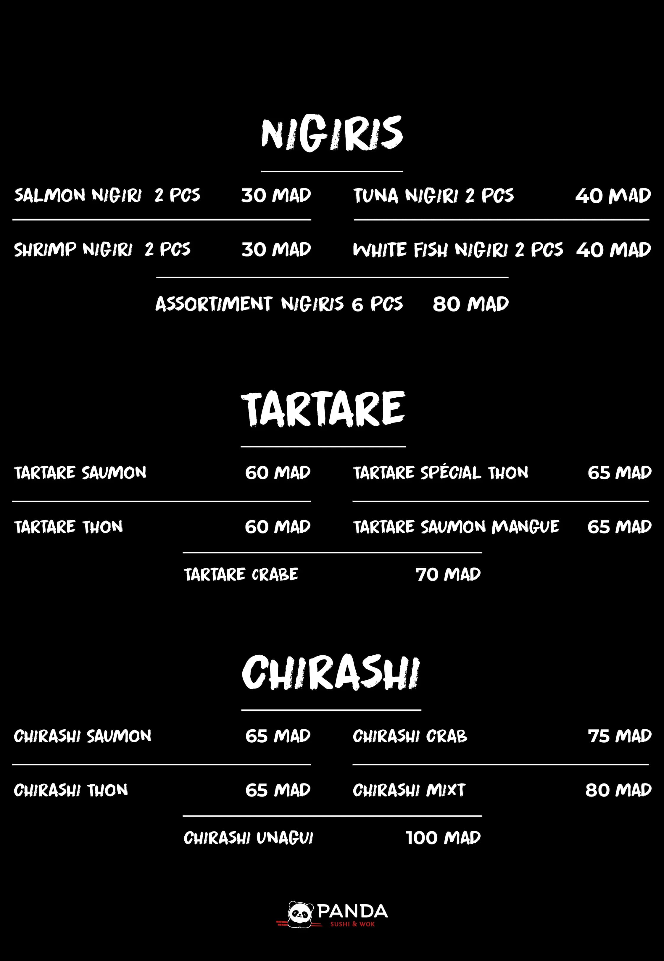 Panda menu page 6