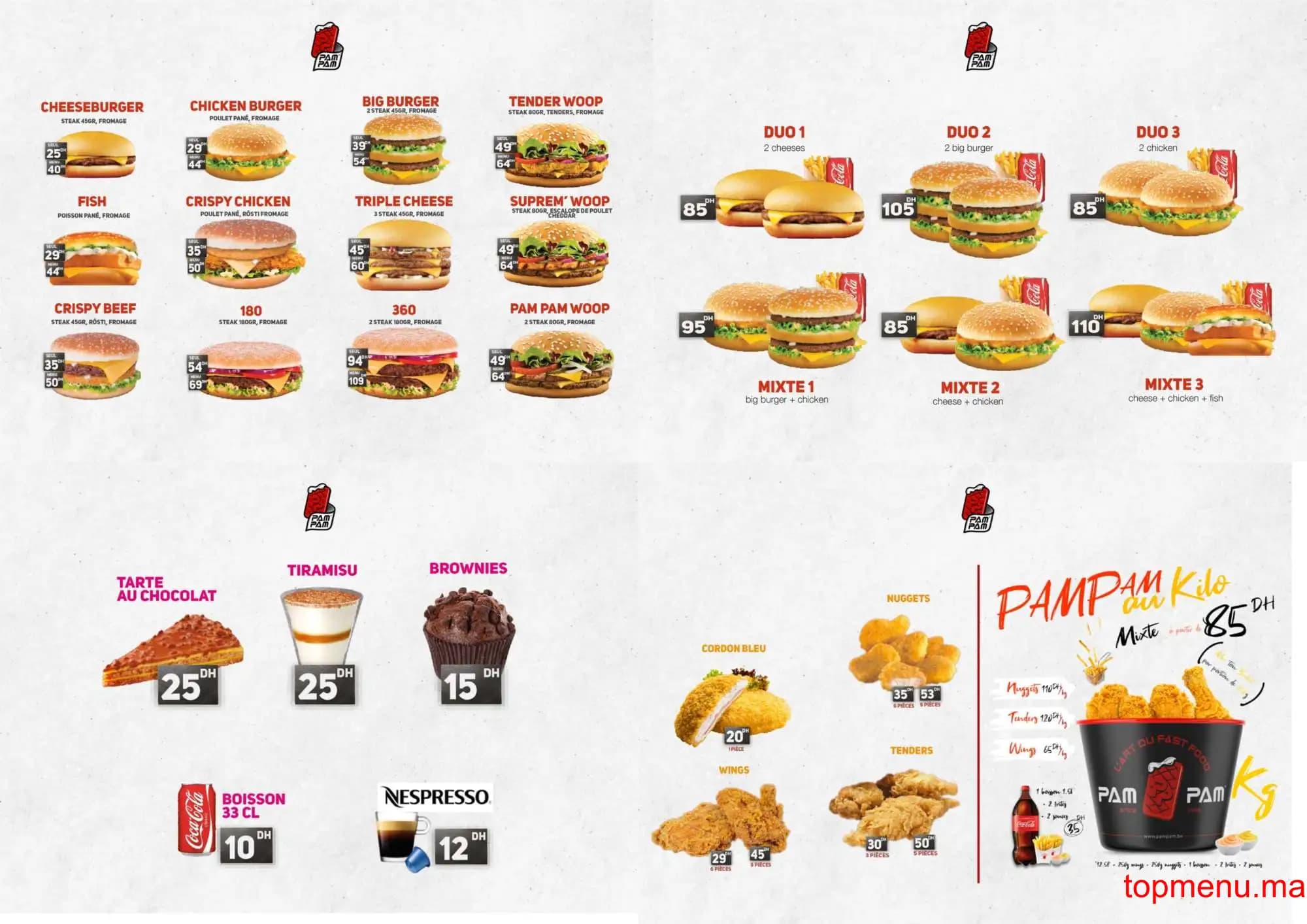 Pam Pam menu page 1