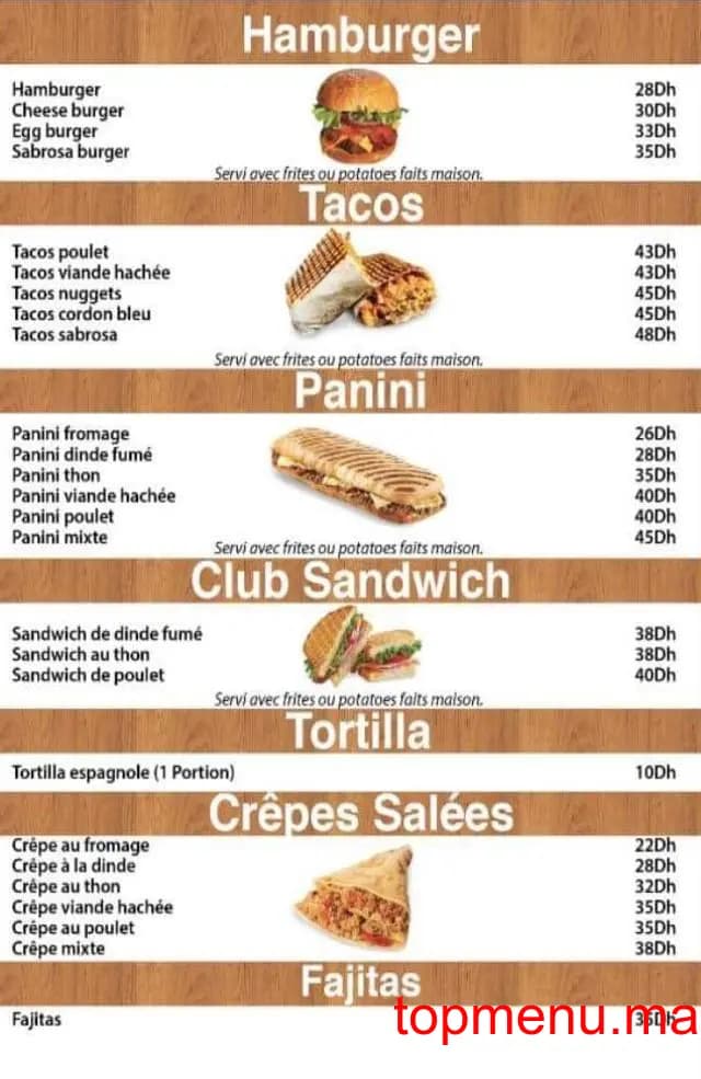 Sabrosa menu page 3