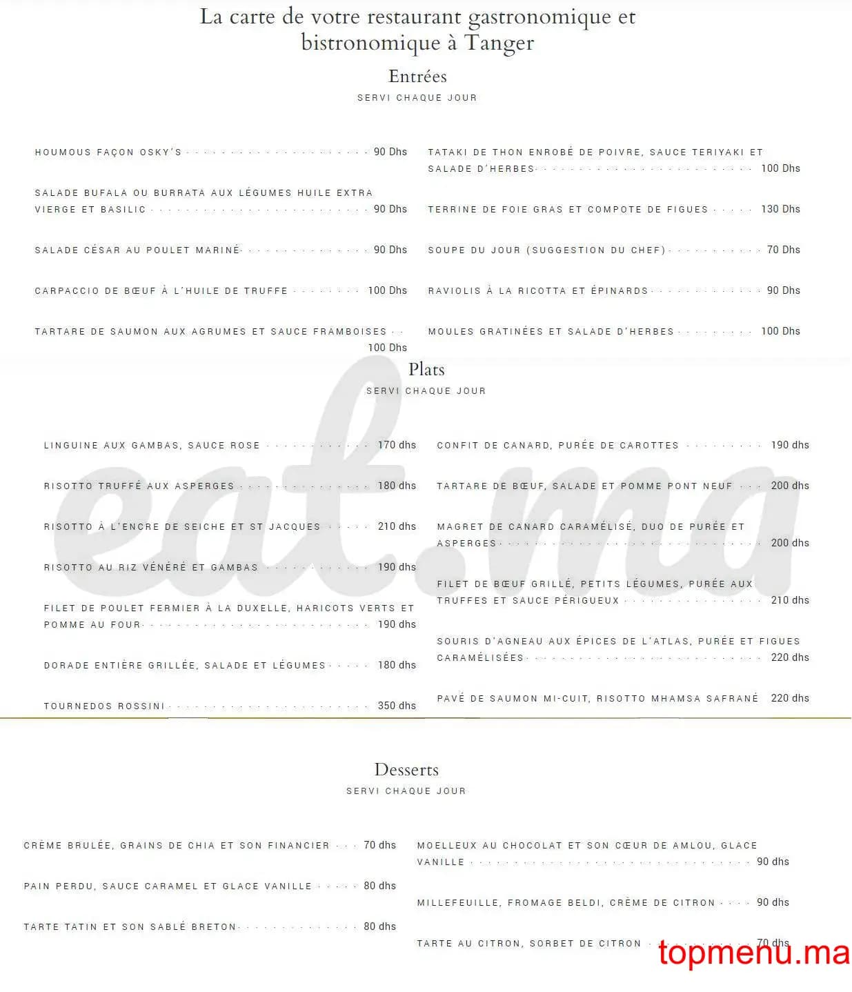 Osky’s menu page 1