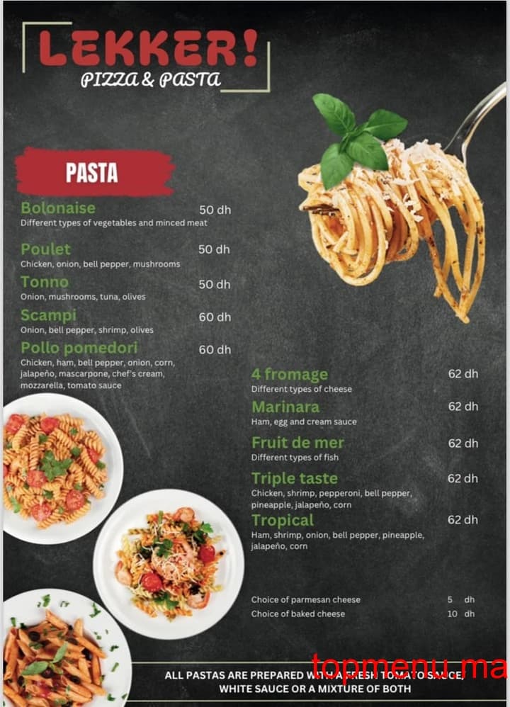 Lekker menu page 2