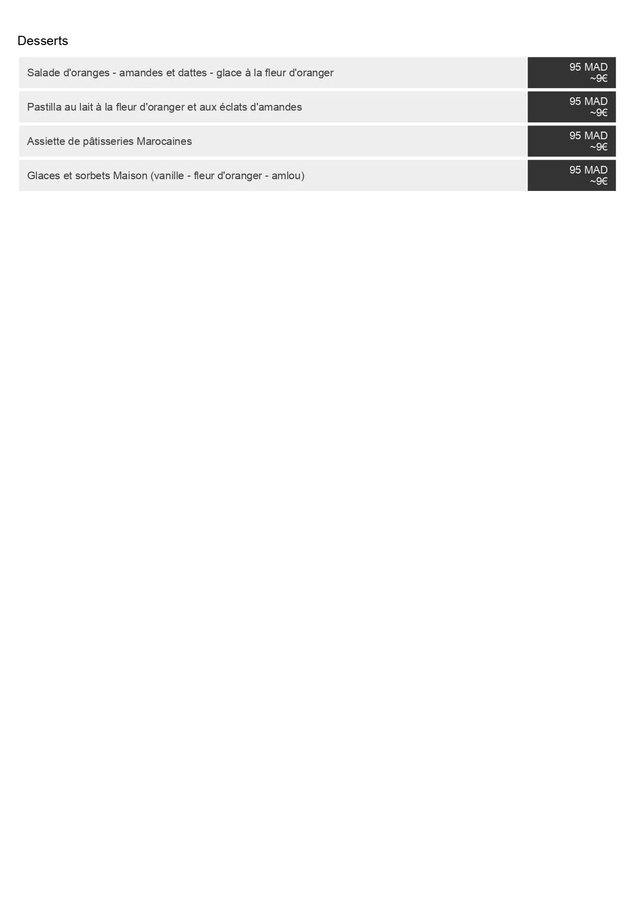 Le Foundouk menu page 3