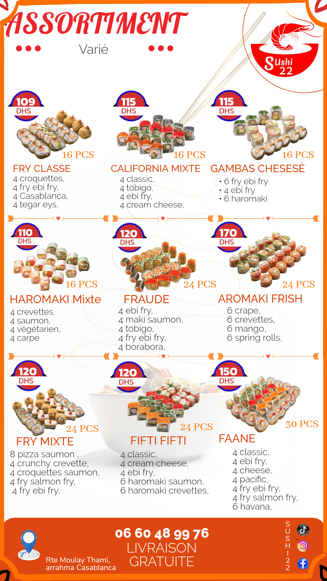 Sushi 22 menu page 5