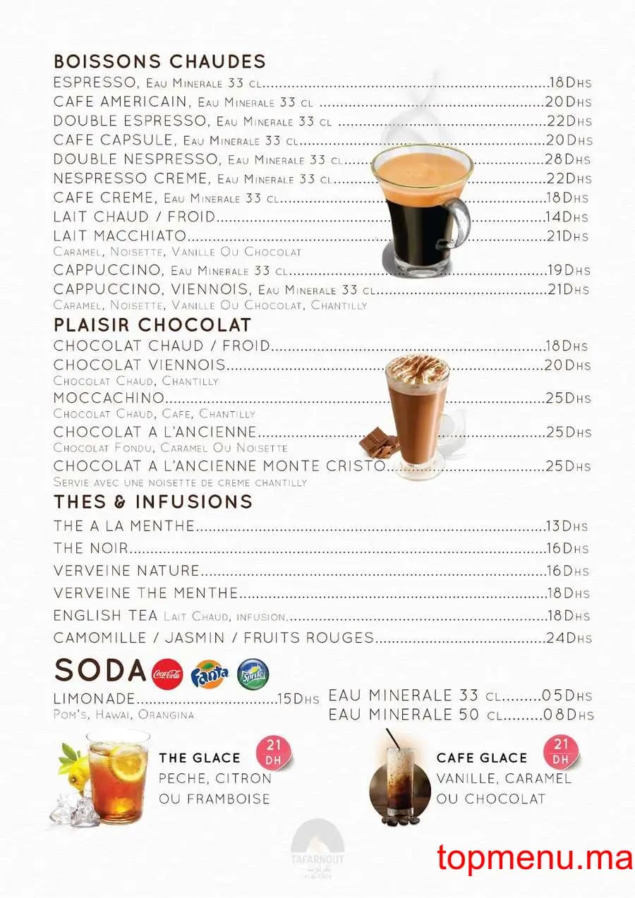 Restaurant Tafarnout menu page 7 Tafarnout menu page 7