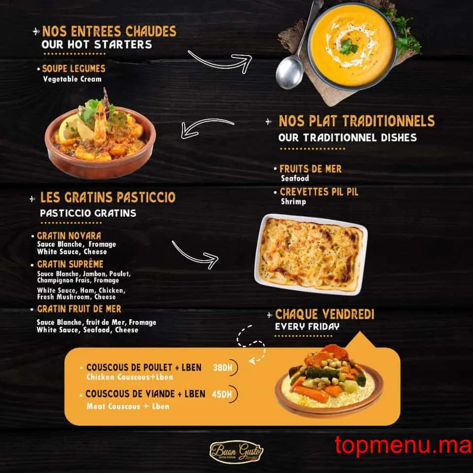 Restaurant Buon Gusto menu page 8 Buon Gusto menu page 8