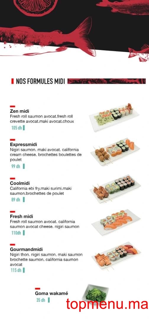 Restaurant Soma Sushi menu page 1 Soma Sushi menu page 1