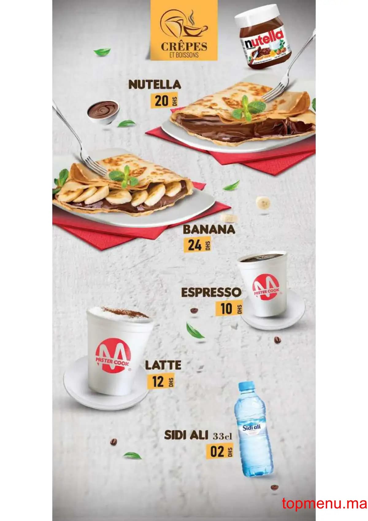 Restaurant Mister cook menu page 12 Mister cook menu page 12