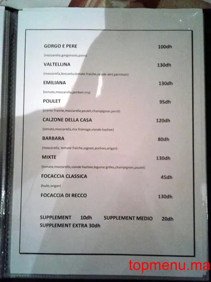 Restaurant Mamma Caterina menu page 8 Mamma Caterina menu page 8