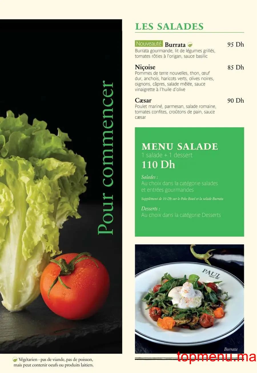 Restaurant Paul Aéroport menu page 1 Paul Aéroport menu page 1