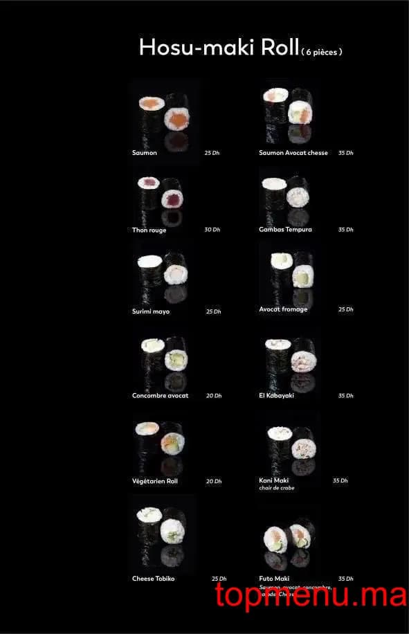 Restaurant Lbehja Sushi menu page 16 Lbehja Sushi menu page 16